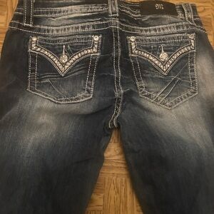 Women's Blue Embellished Jeans Miss Me